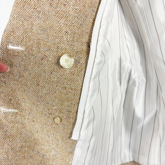 Veronica Beard Pyle Double Breasted Dickey Jacket Blazer in Camel Size 2 - Picture 4 of 6